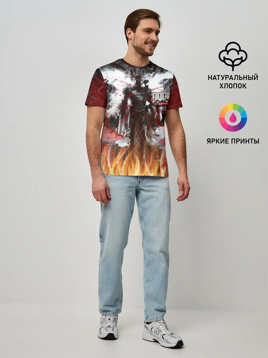 Мужская базовая футболка / Doom Ethernal Ancient Gods
