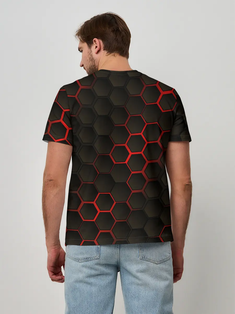 Мужская базовая футболка / 3D СОТЫ