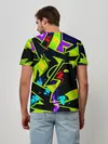 Мужская базовая футболка / Кислотное Граффити