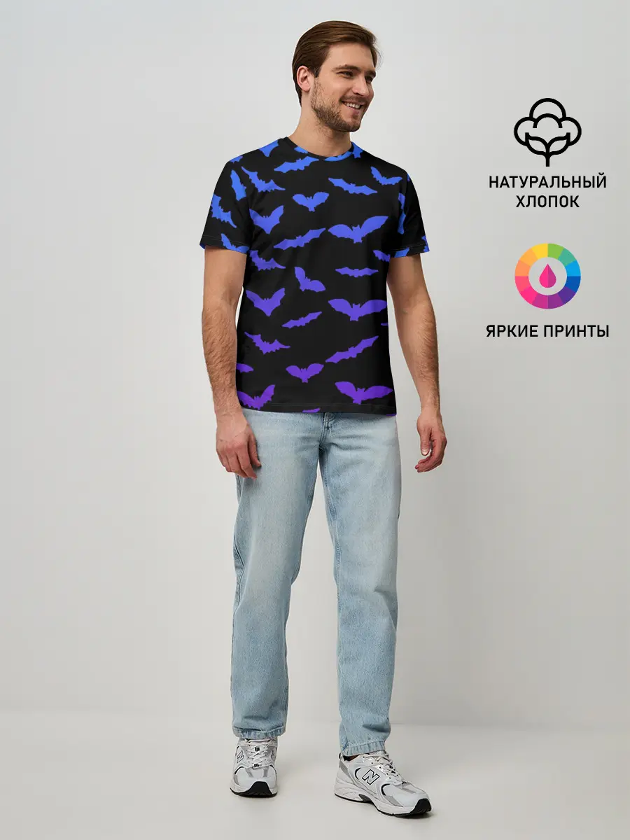 Мужская базовая футболка / Летучие хищники