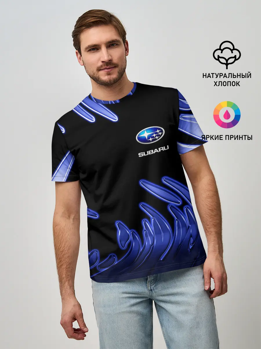 Мужская базовая футболка / Subaru