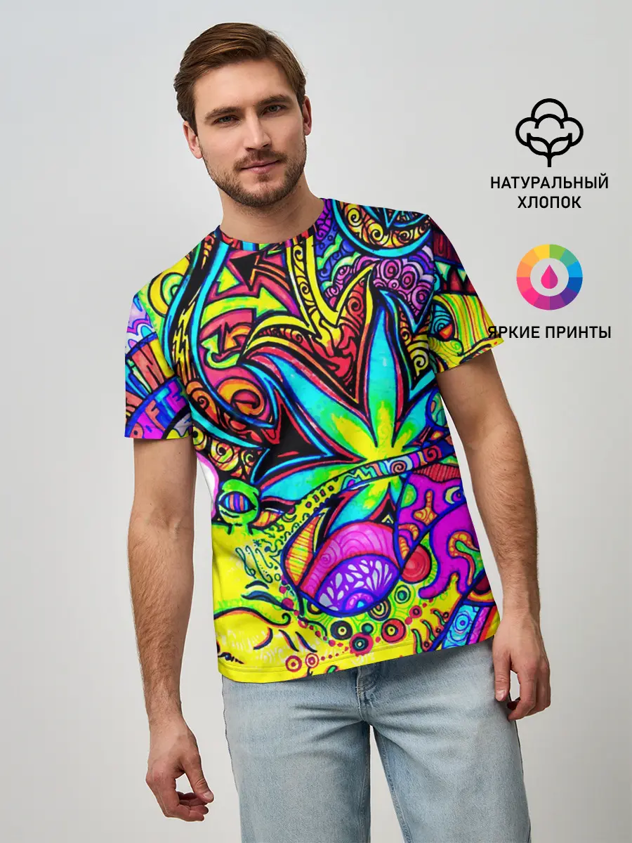 Мужская базовая футболка / PSY ABSTRACTION