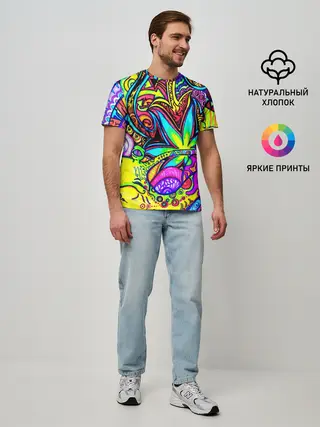 Мужская базовая футболка / PSY ABSTRACTION