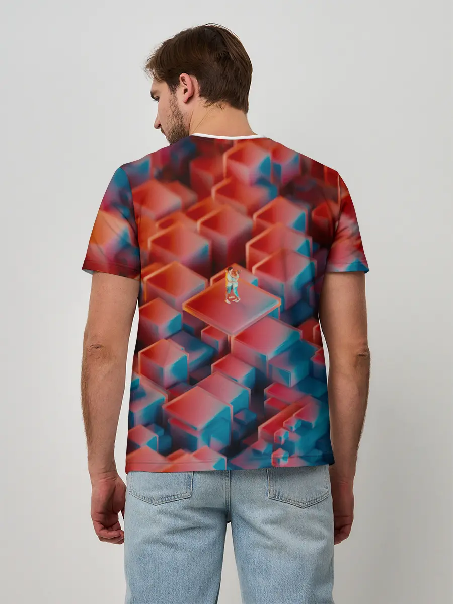 Мужская базовая футболка / Неоновая пара