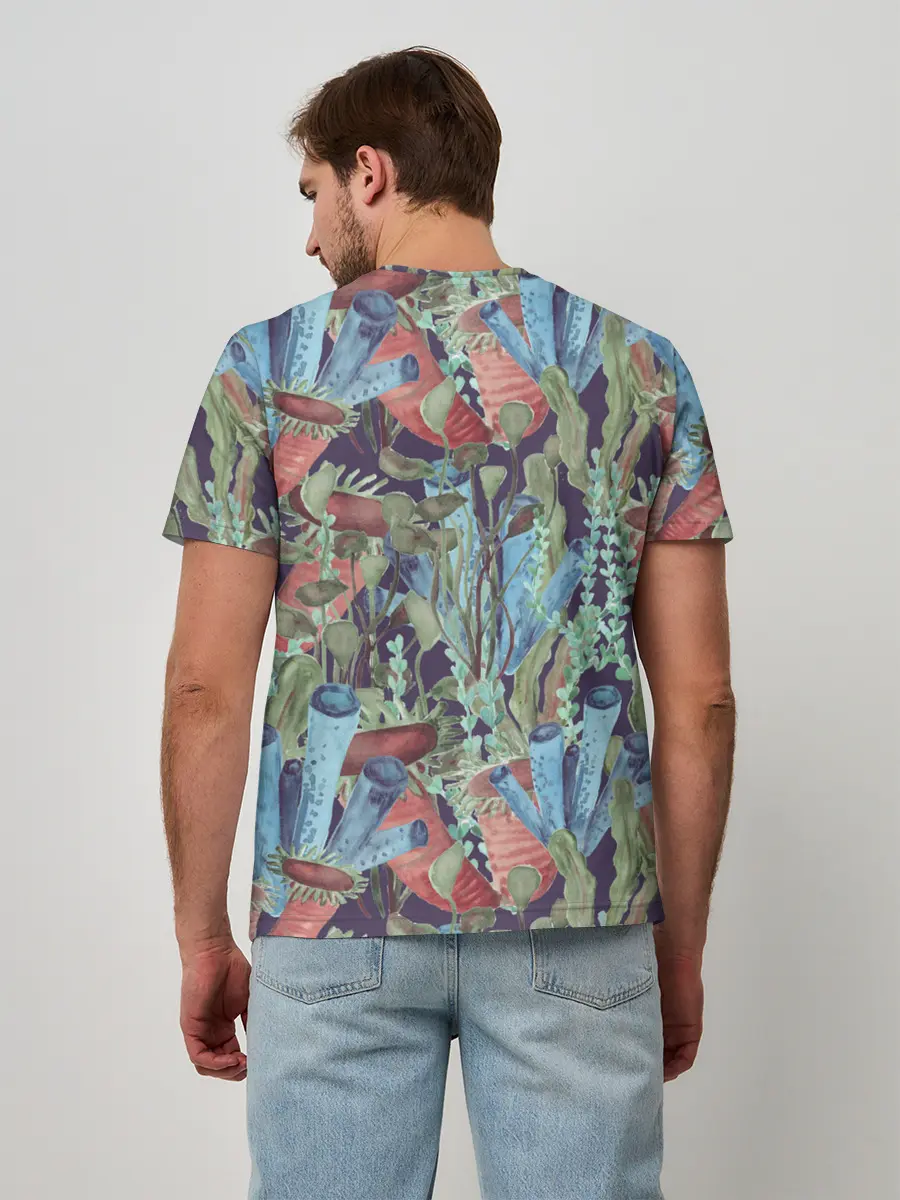 Мужская базовая футболка / Водоросли на морском дне