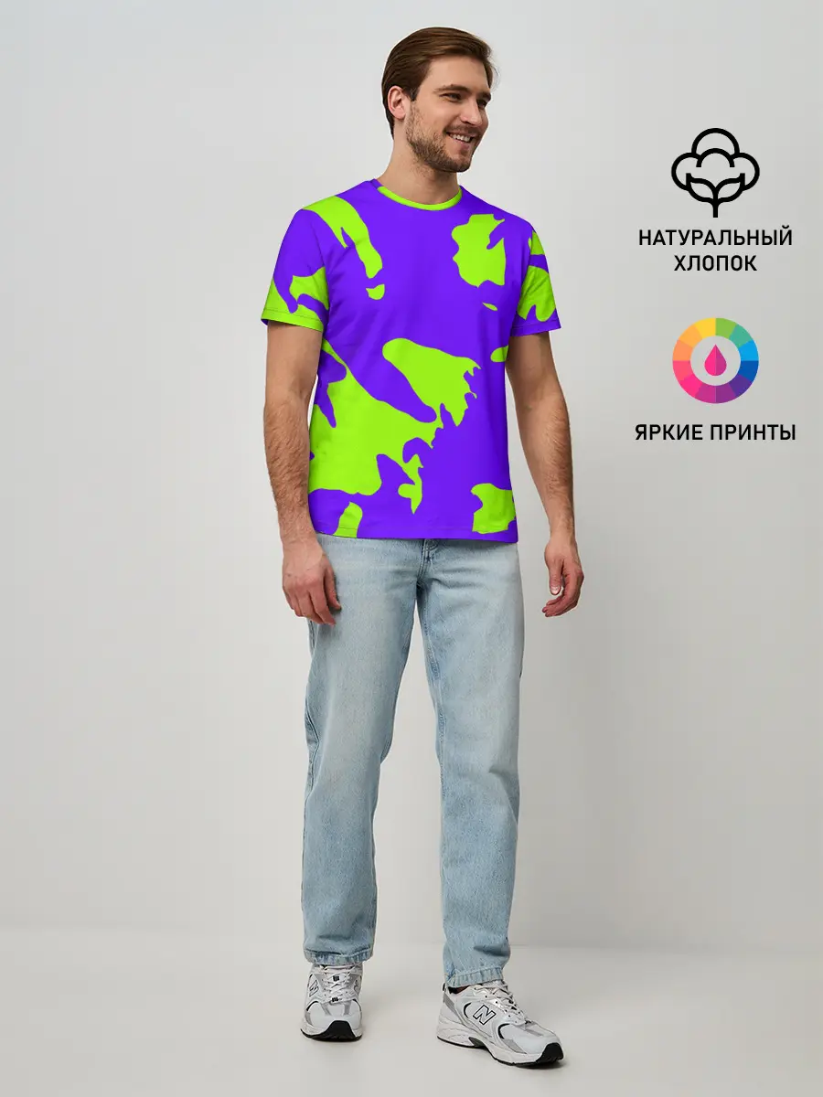 Мужская базовая футболка / тeкстура