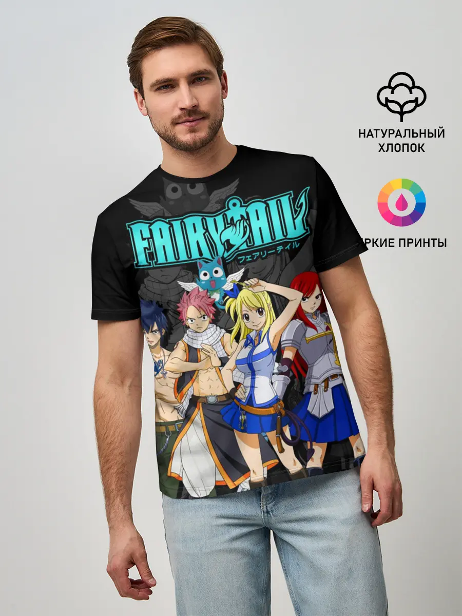 Мужская базовая футболка / банда Фейри Тейл