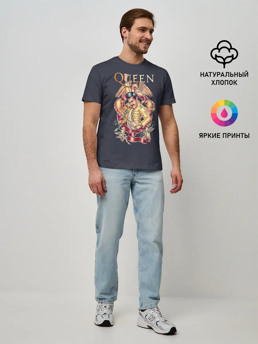 Мужская базовая футболка / Queen - Фредди Меркьюри