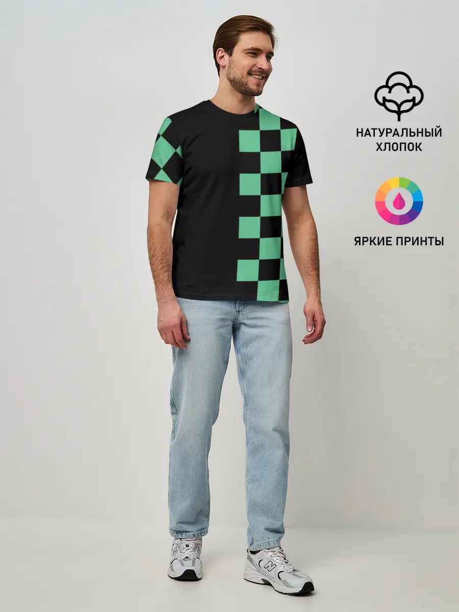 Мужская базовая футболка / КОСТЮМ TANJIRO KAMADO | ТАНДЖИРО