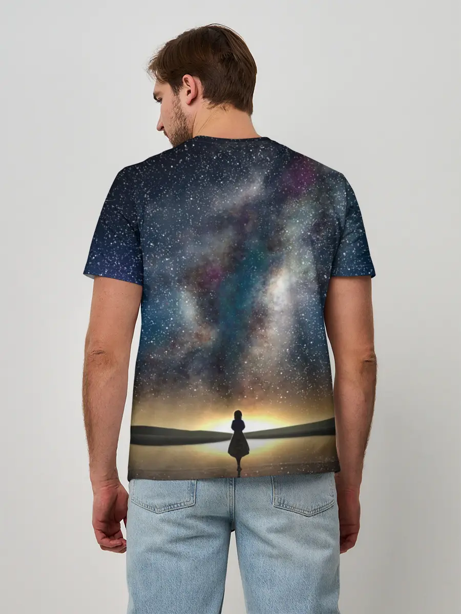 Мужская базовая футболка / VIOLET EVERGARDEN. Космос