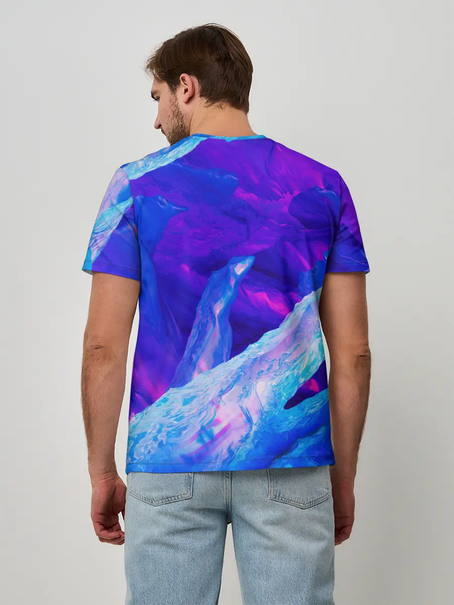 Мужская базовая футболка / ЛЕДЯНОЙ НЕОН