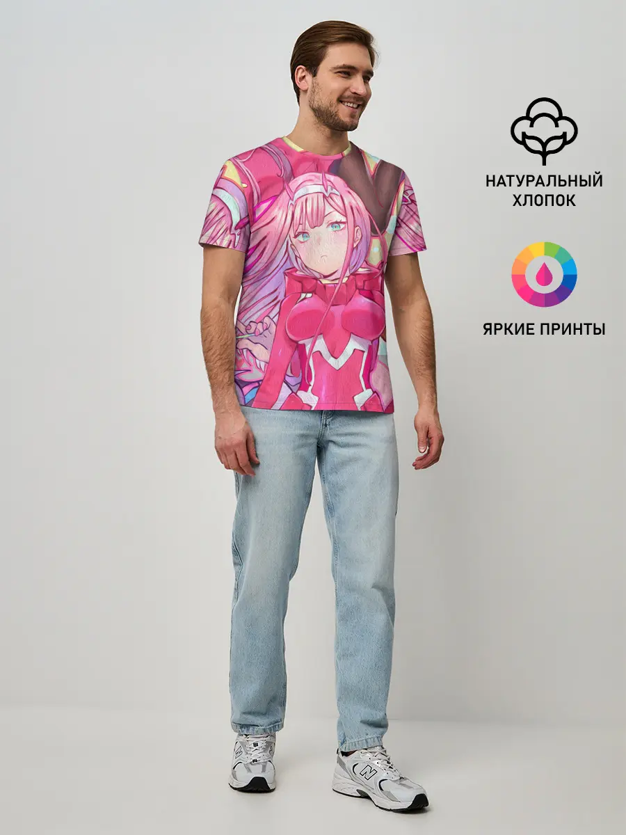 Мужская базовая футболка / ноль два разная