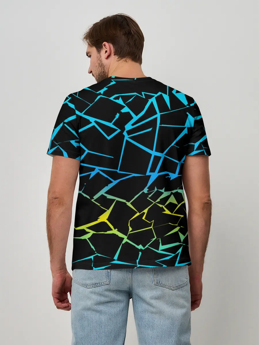 Мужская базовая футболка / НЕОНОВЫЙ ГРАДИЕНТ