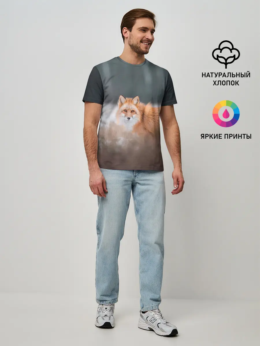 Мужская базовая футболка / Лиса