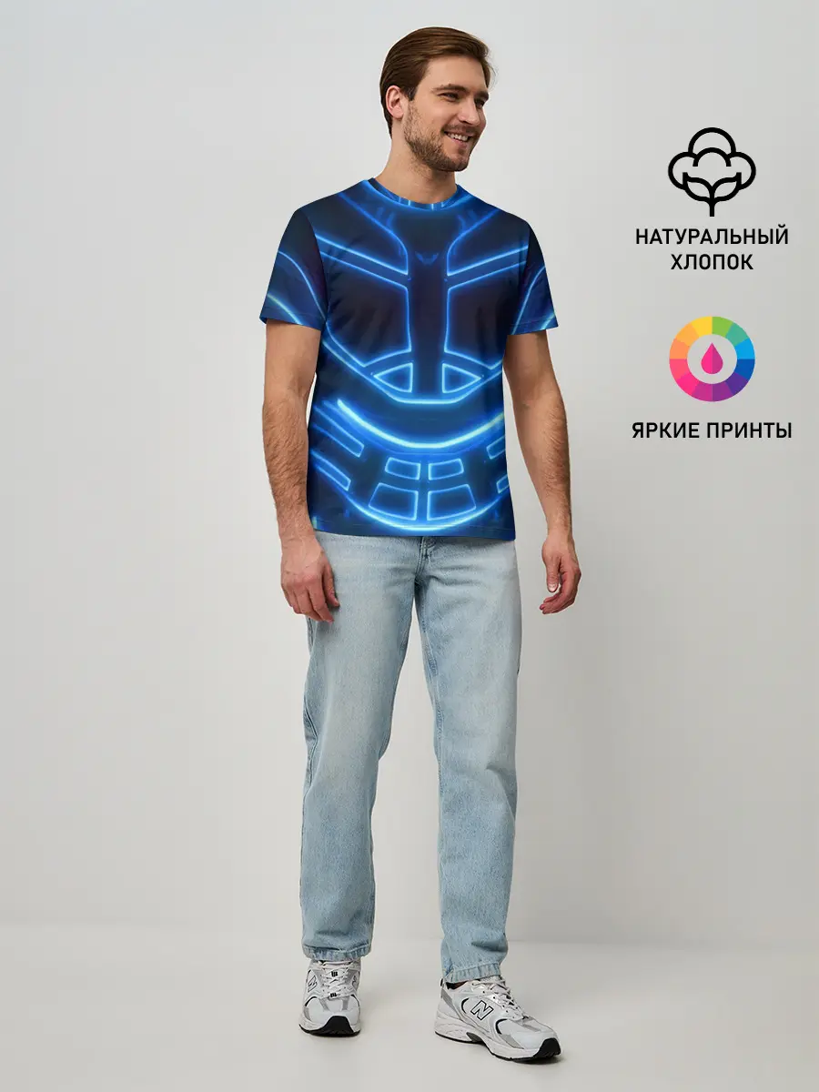 Мужская базовая футболка / Неоновая броня | Neon Armor