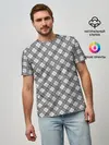 Мужская базовая футболка / Костюм в клетку