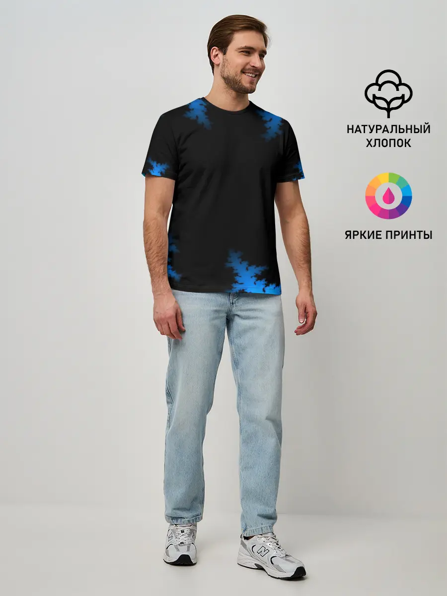 Мужская базовая футболка / Морозный узор