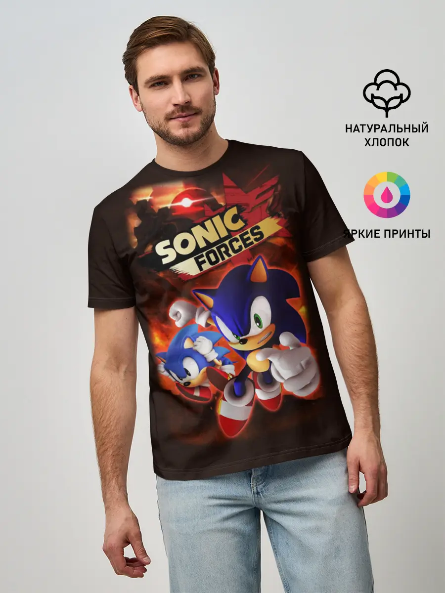 Мужская базовая футболка / SONIC