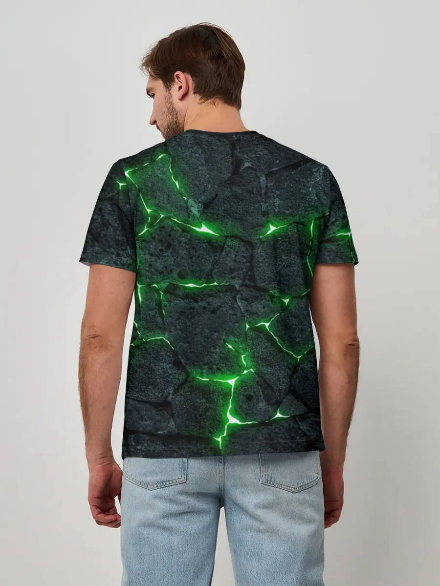 Мужская базовая футболка / ЗЕЛЁНОЕ ИЗЛУЧЕНИЕ