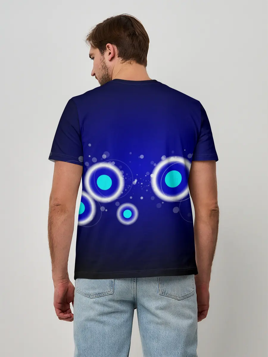 Мужская базовая футболка / Молекулы