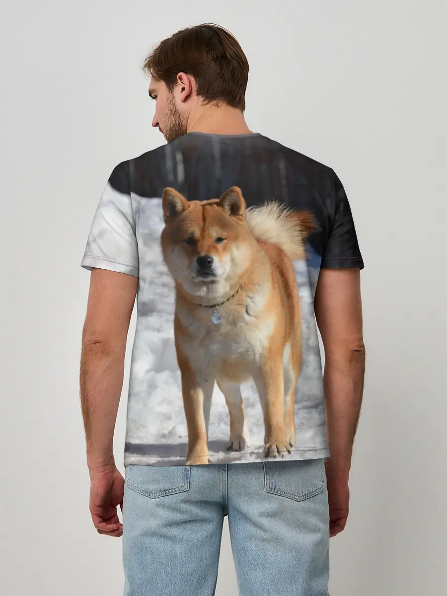 Мужская базовая футболка / Акита-ину