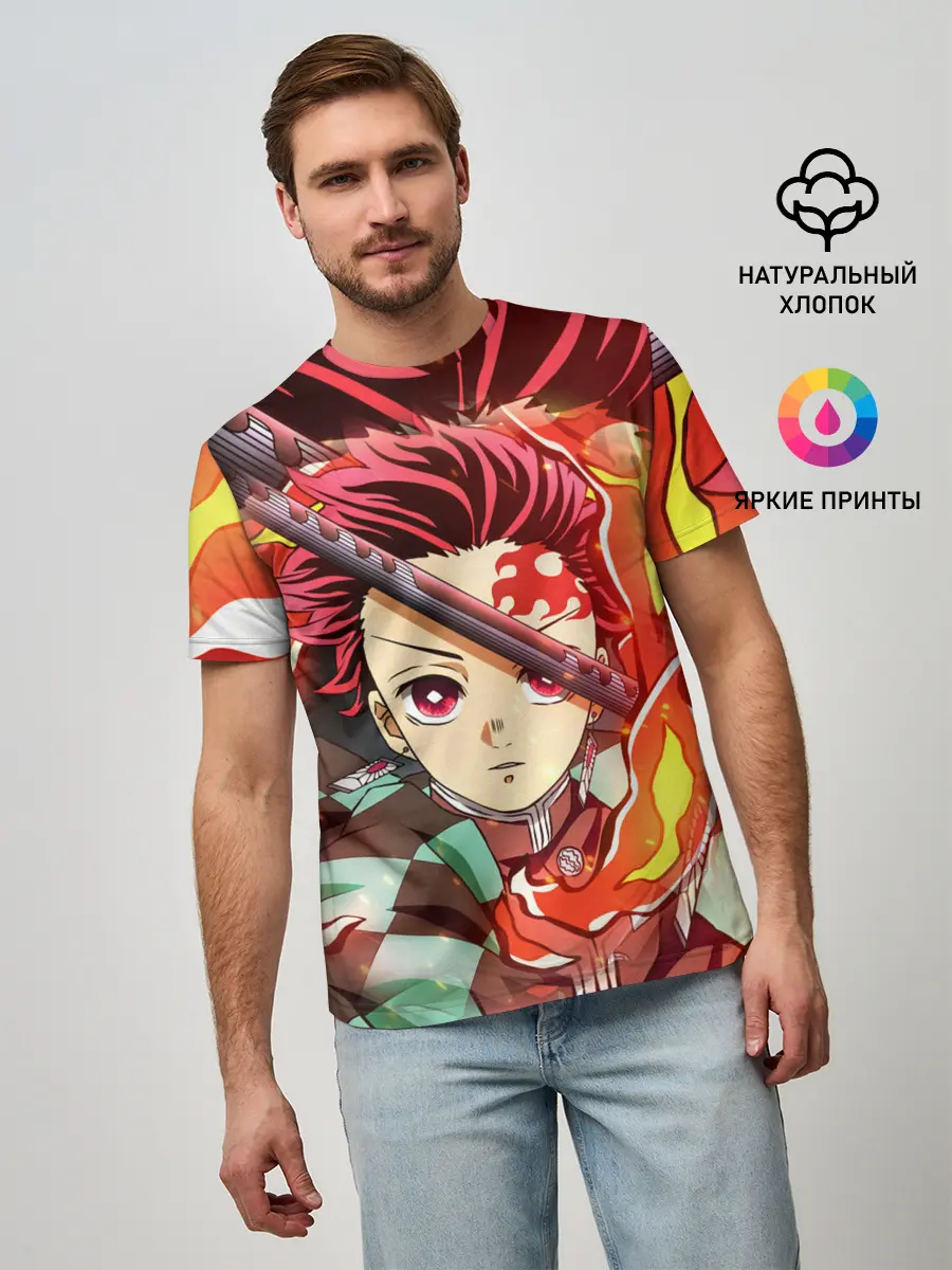 Мужская базовая футболка / КЛИНОК РАССЕКАЮЩИЙ ДЕМОНОВ