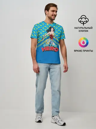 Мужская базовая футболка / Be the hero
