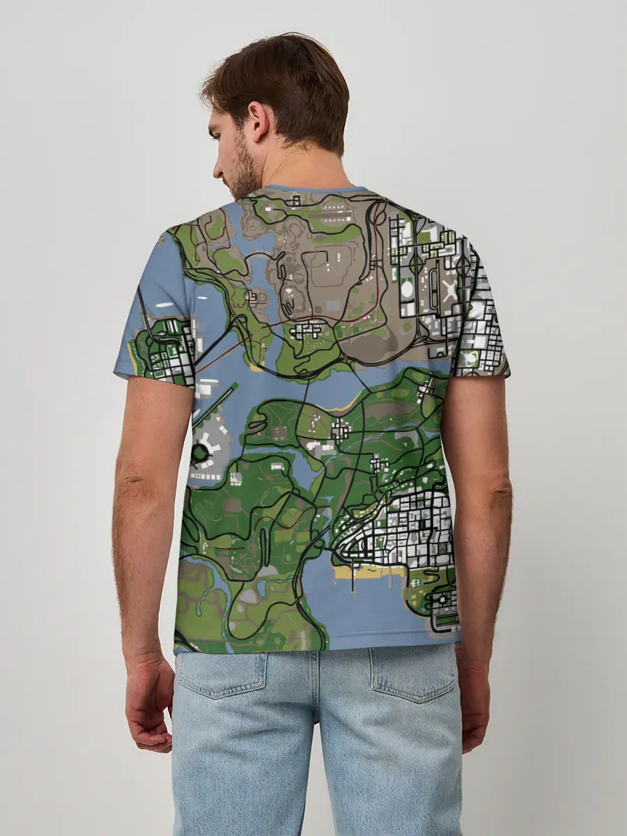 Мужская базовая футболка / San andreas