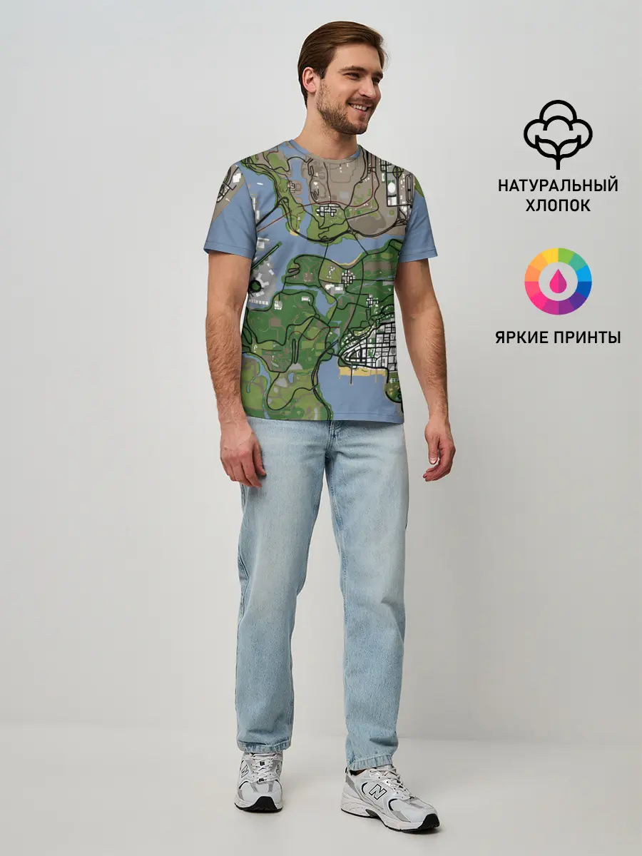 Мужская базовая футболка / San andreas