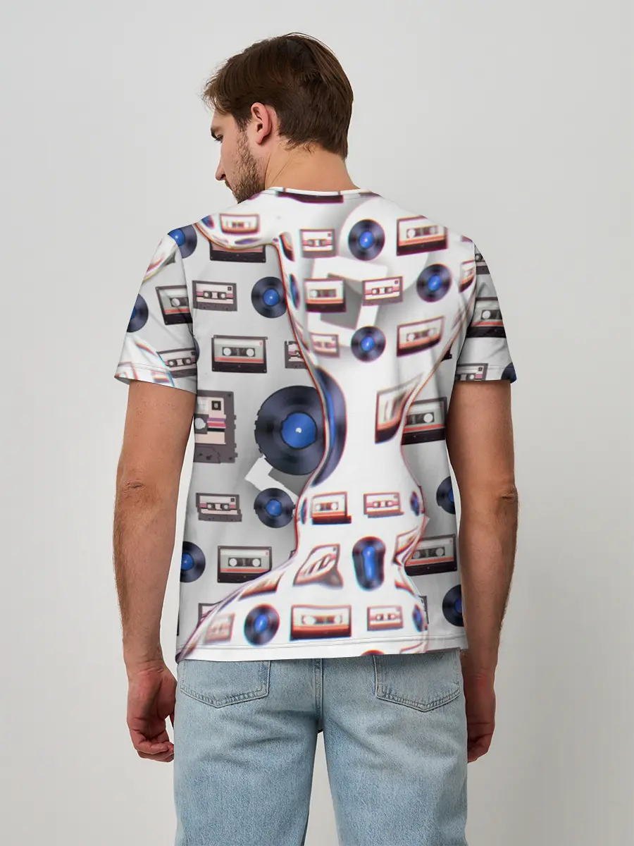 Мужская базовая футболка / дискотека 80