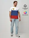 Мужская базовая футболка / Россия Триколор