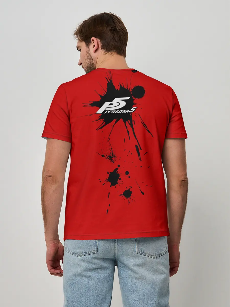 Мужская базовая футболка / пантера persona 5