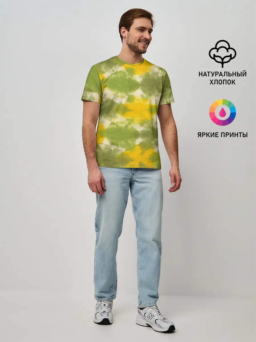 Мужская базовая футболка / разводы краски