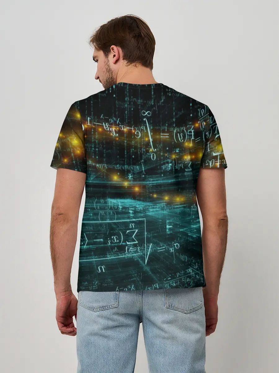 Мужская базовая футболка / Формулы в пространстве