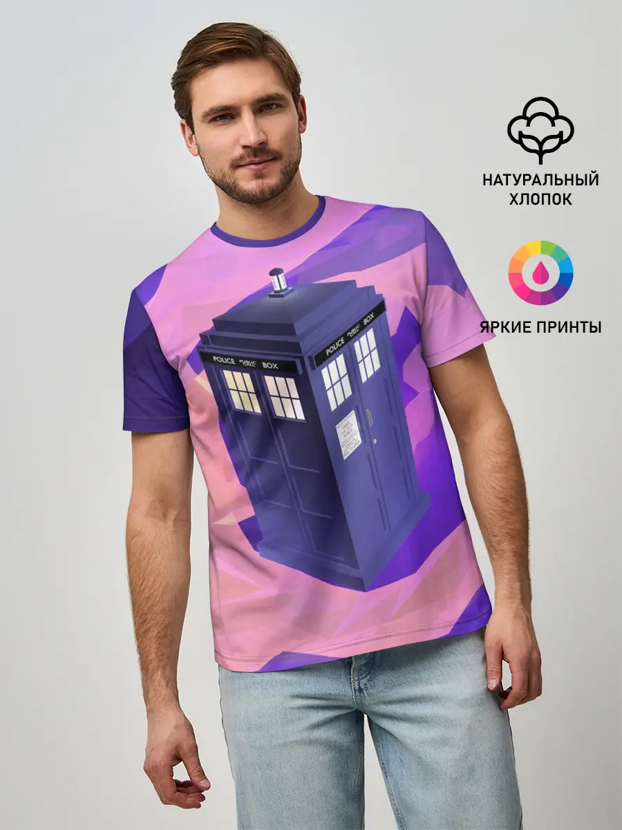 Мужская базовая футболка / CRAZY TARDIS