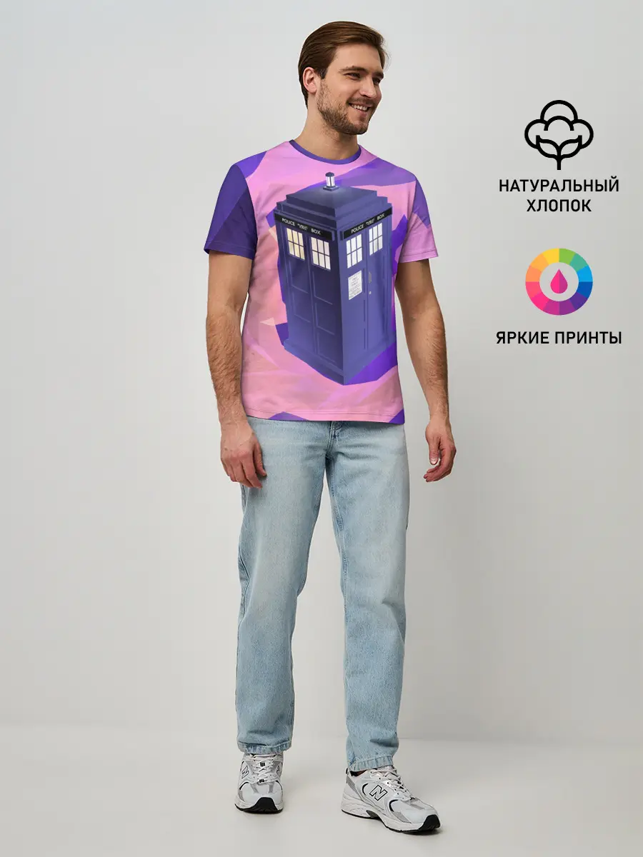 Мужская базовая футболка / CRAZY TARDIS