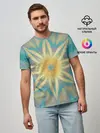 Мужская базовая футболка / Летнее солнце. Абстракция.