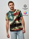 Мужская базовая футболка / USA 3D