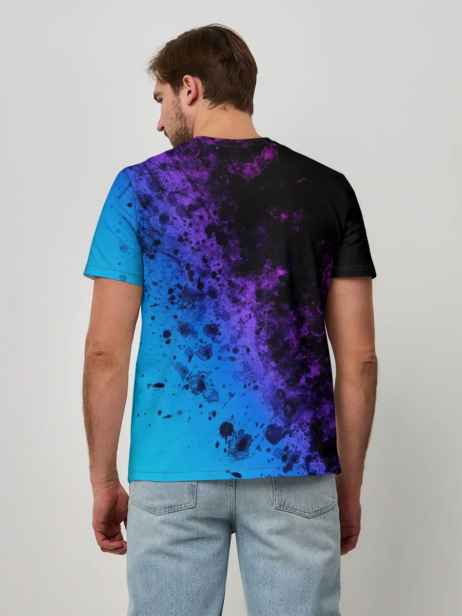 Мужская базовая футболка / Неоновые Краски