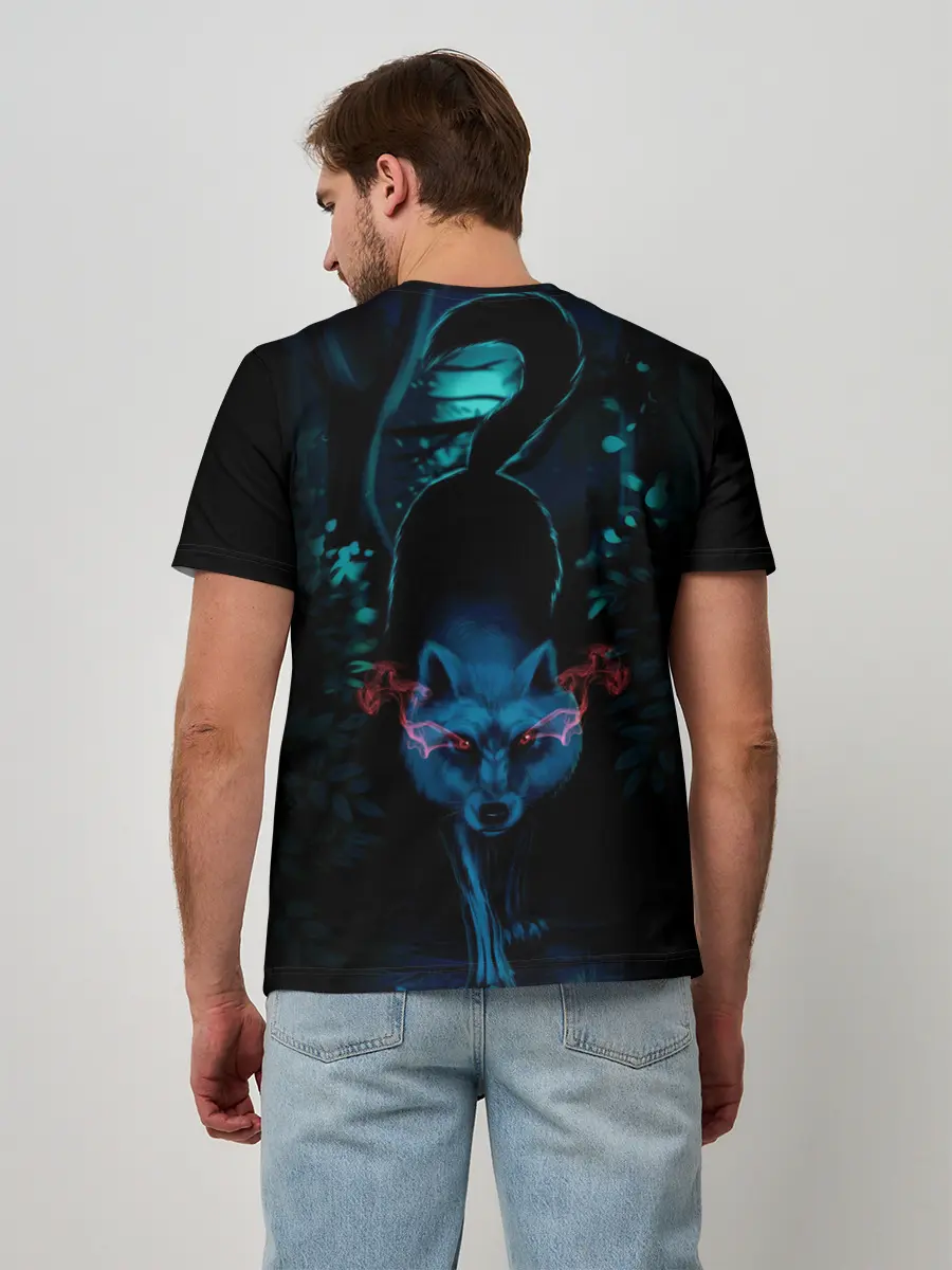 Мужская базовая футболка / Крадущийся волк