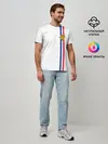 Мужская базовая футболка / Франция, лента с гербом
