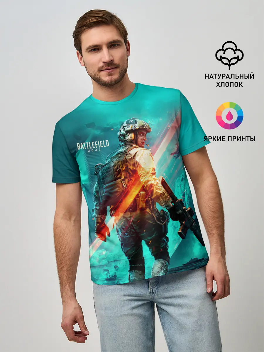 Мужская базовая футболка / BATTLEFIELD 2042 / Батлфилд