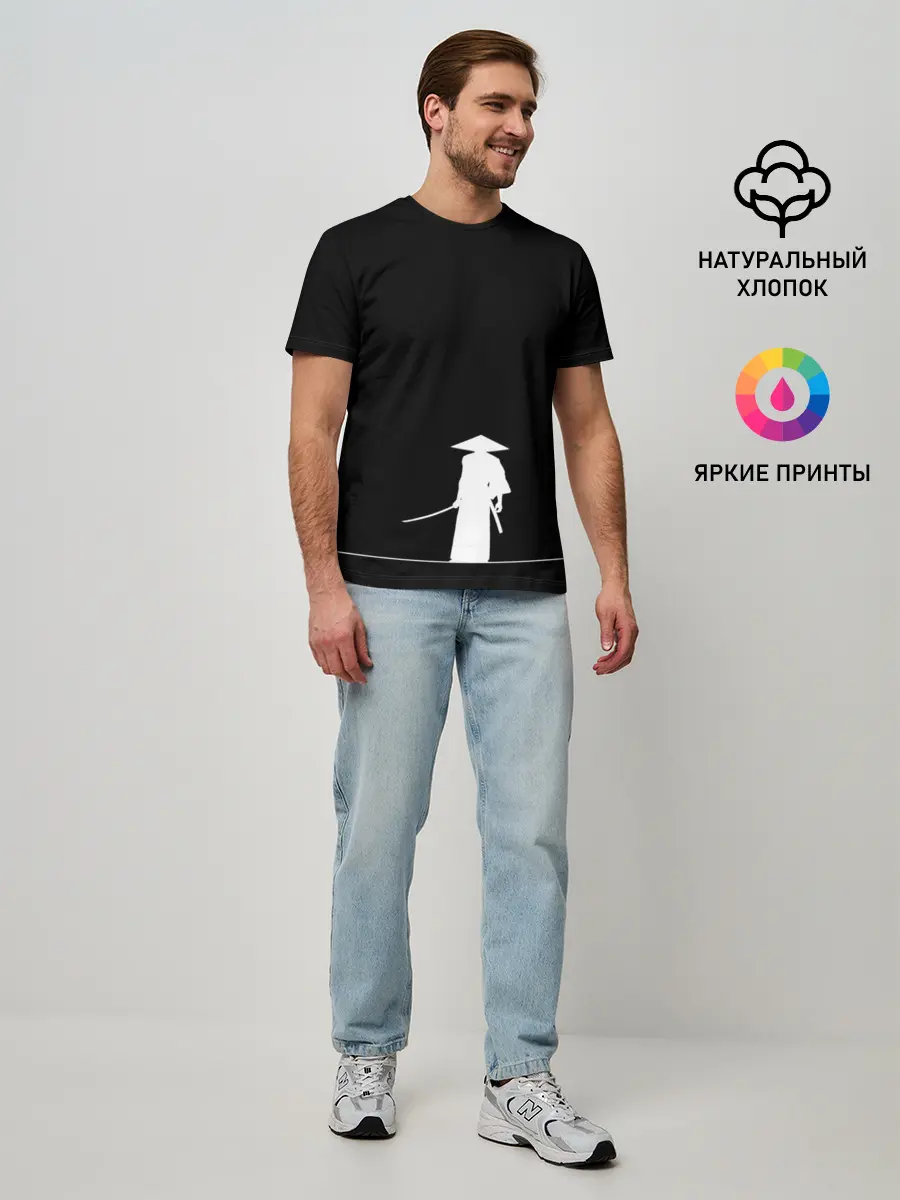 Мужская базовая футболка / Одинокий самурай
