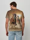 Мужская базовая футболка / Бегущие лошади