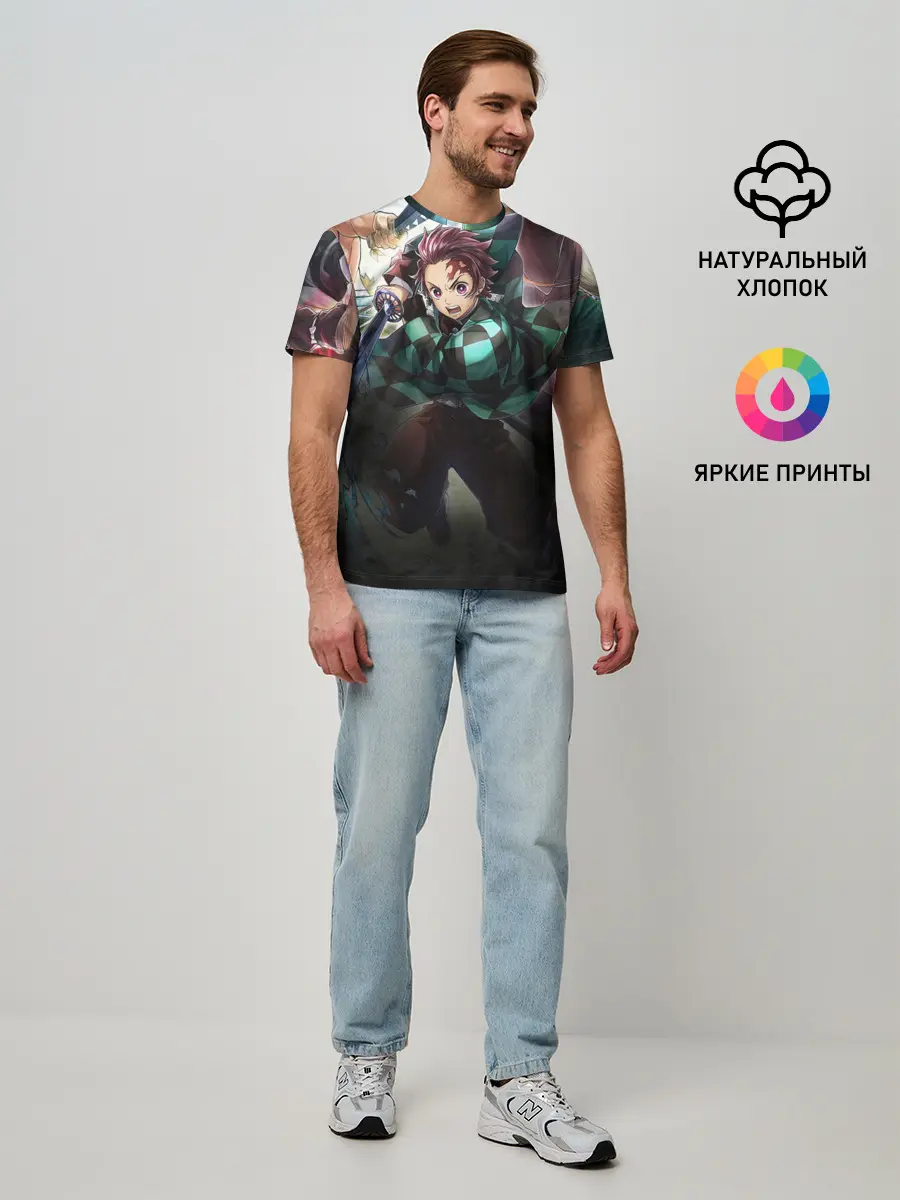 Мужская базовая футболка / КЛИНОК РАССЕКАЮЩИЙ ДЕМОНОВ