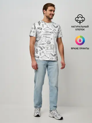 Мужская базовая футболка / для швеи