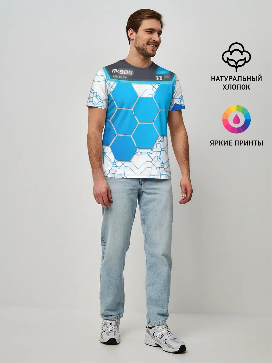 Мужская базовая футболка / Detroit: become human RK800