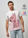 Мужская базовая футболка / мультяшный мопс