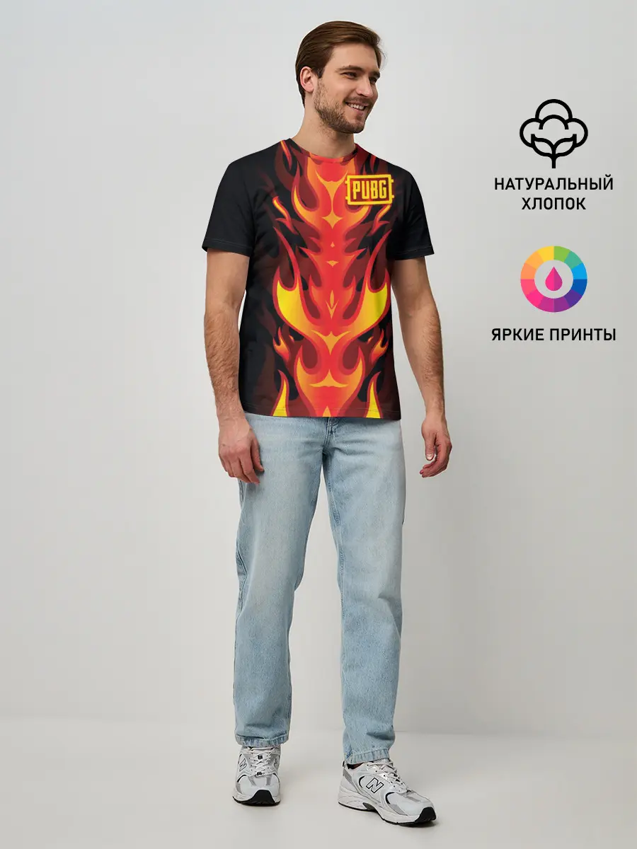 Мужская базовая футболка / PUBG Fire
