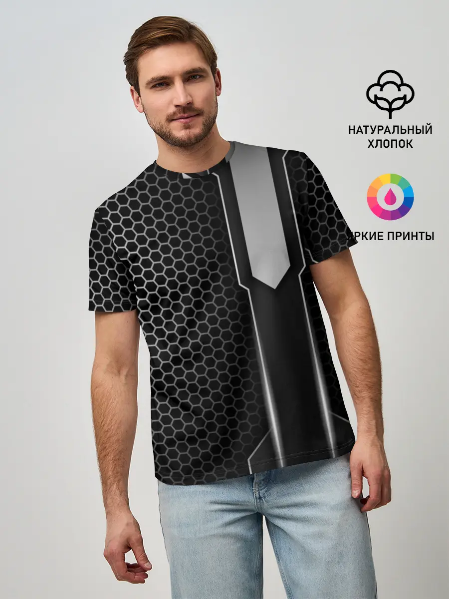 Мужская базовая футболка / Кибернетическая броня